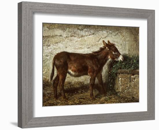 Donkey at Crib-Filippo Palizzi-Framed Giclee Print