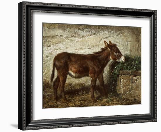 Donkey at Crib-Filippo Palizzi-Framed Giclee Print