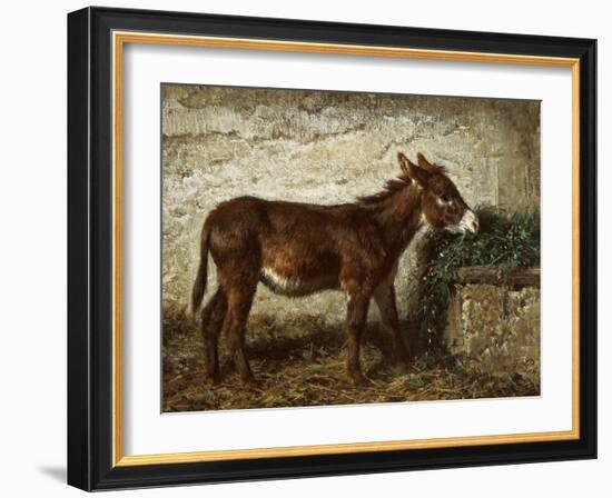 Donkey at Crib-Filippo Palizzi-Framed Giclee Print