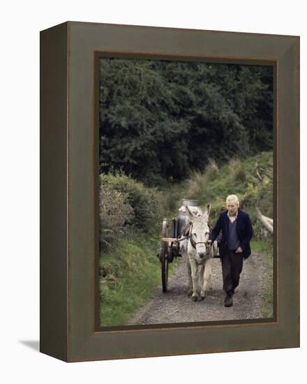 Donkey Cart, County Leitrim, Connacht, Republic of Ireland (Eire)-Adam Woolfitt-Framed Premier Image Canvas