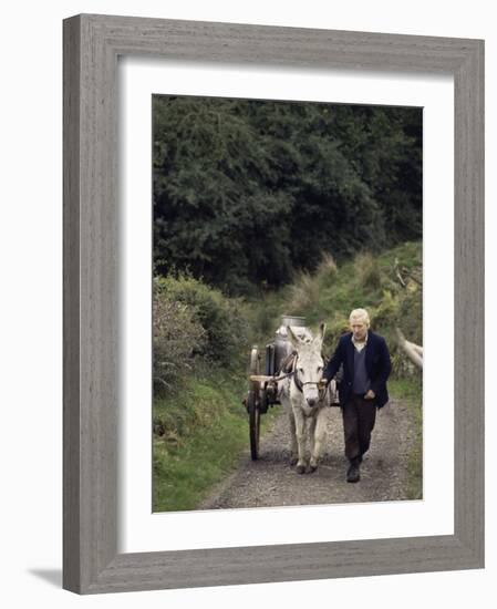 Donkey Cart, County Leitrim, Connacht, Republic of Ireland (Eire)-Adam Woolfitt-Framed Photographic Print