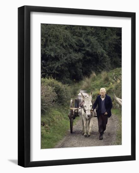 Donkey Cart, County Leitrim, Connacht, Republic of Ireland (Eire)-Adam Woolfitt-Framed Photographic Print