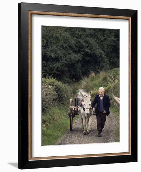 Donkey Cart, County Leitrim, Connacht, Republic of Ireland (Eire)-Adam Woolfitt-Framed Photographic Print