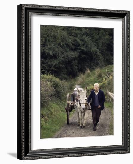 Donkey Cart, County Leitrim, Connacht, Republic of Ireland (Eire)-Adam Woolfitt-Framed Photographic Print