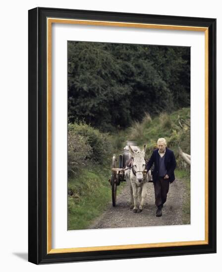 Donkey Cart, County Leitrim, Connacht, Republic of Ireland (Eire)-Adam Woolfitt-Framed Photographic Print