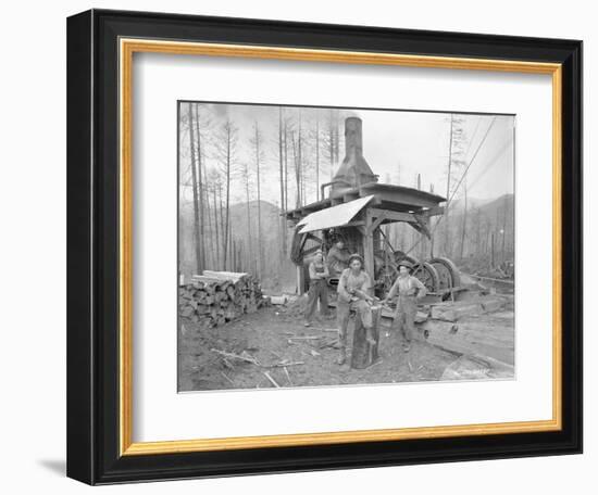 Donkey Engine at West Fork Logging Company, 1920-Marvin Boland-Framed Giclee Print