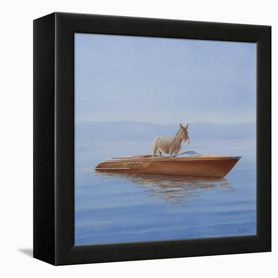 Donkey in a Riva, 2010-Lincoln Seligman-Framed Premier Image Canvas