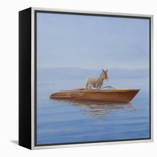 Donkey in a Riva, 2010-Lincoln Seligman-Framed Premier Image Canvas