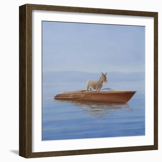 Donkey in a Riva, 2010-Lincoln Seligman-Framed Giclee Print