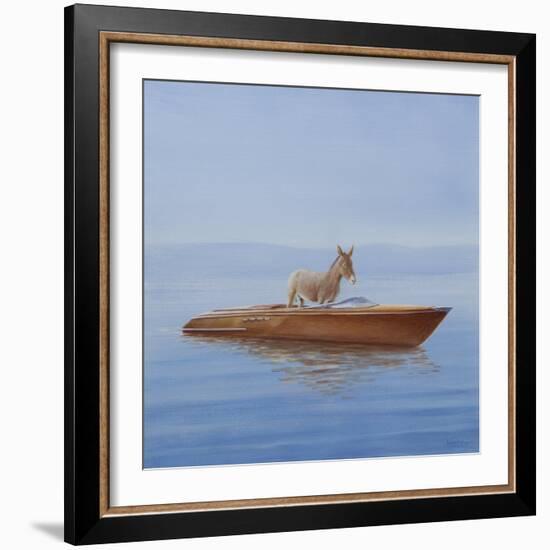 Donkey in a Riva, 2010-Lincoln Seligman-Framed Giclee Print