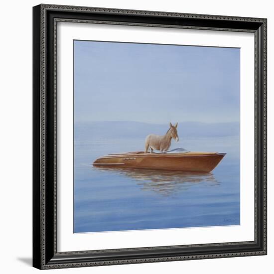 Donkey in a Riva, 2010-Lincoln Seligman-Framed Giclee Print