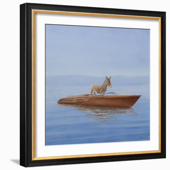 Donkey in a Riva, 2010-Lincoln Seligman-Framed Giclee Print
