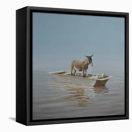 Donkey on the River-Lincoln Seligman-Framed Premier Image Canvas