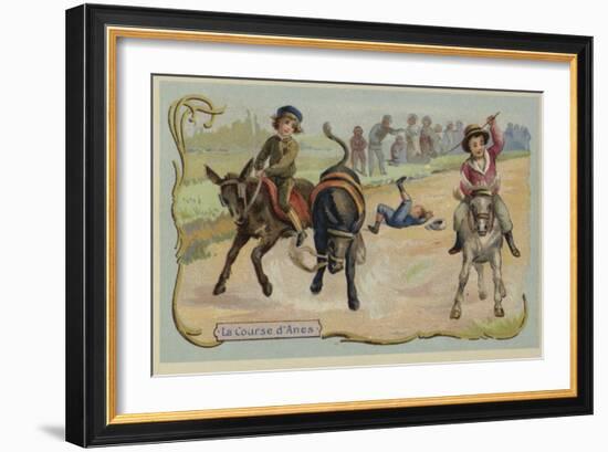Donkey Race-null-Framed Giclee Print