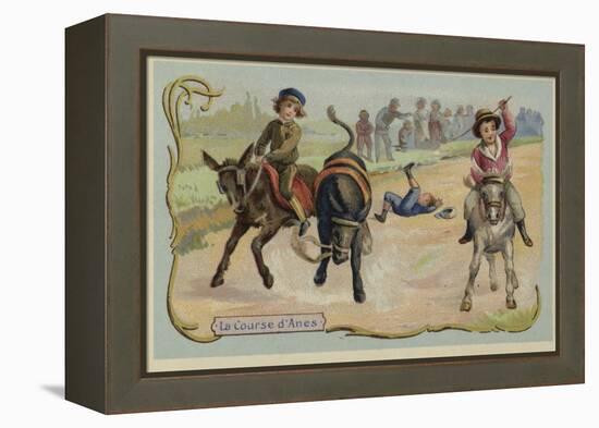 Donkey Race-null-Framed Premier Image Canvas