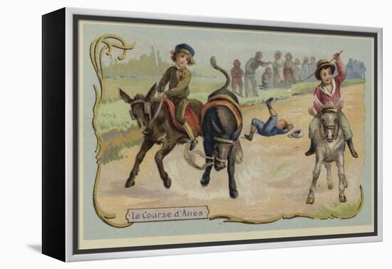 Donkey Race-null-Framed Premier Image Canvas