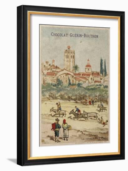 Donkey Racing-null-Framed Giclee Print