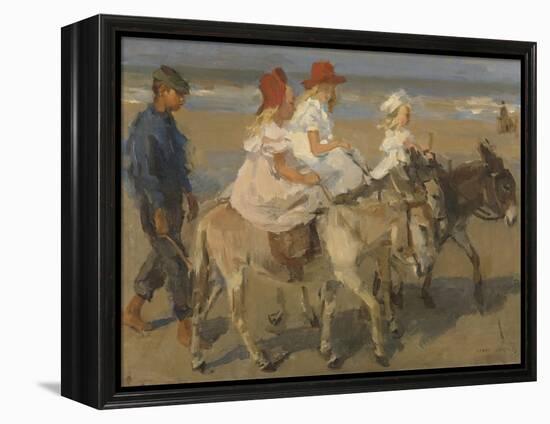 Donkey Rides on the Beach, C. 1890-1901. Dutch Watercolor Painting-Isaac Israels-Framed Stretched Canvas