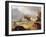 Donkeys and Figures on a Beach-Julius Caesar Ibbetson-Framed Giclee Print