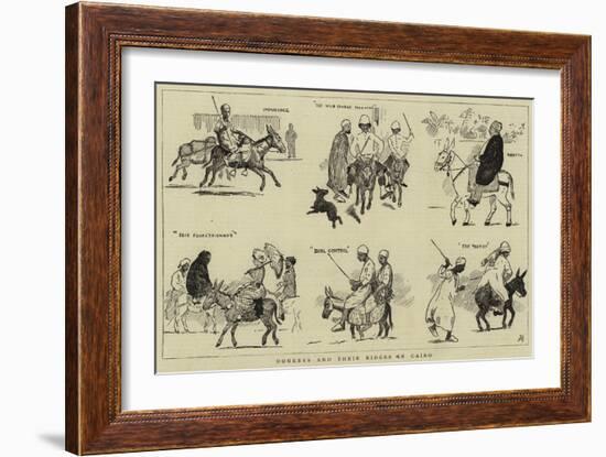 Donkeys and their Riders in Cairo-null-Framed Giclee Print