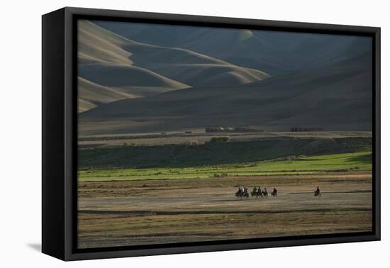 Donkeys are the Main Source of Transport in Rural Bamiyan Province, Afghanistan, Asia-Alex Treadway-Framed Premier Image Canvas