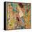 Donna con ventaglio-Gustav Klimt-Framed Stretched Canvas