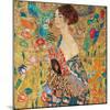 Donna con ventaglio-Gustav Klimt-Mounted Art Print