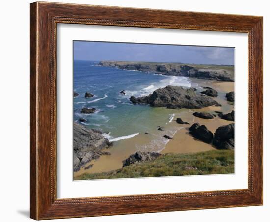 Donnant Beach, Belle Ile En Mer Island, Brittany, France, Europe-Guy Thouvenin-Framed Photographic Print