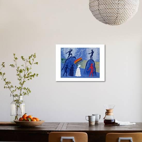Donner And Froh Make Rainbow Bridge For Gods To Cross To Valhalla Illustration For Das Rheingold Giclee Print Phil Redford Art Com