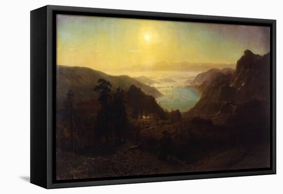 Donner Lake from the Summit, 1873 (Oil on Canvas)-Albert Bierstadt-Framed Premier Image Canvas