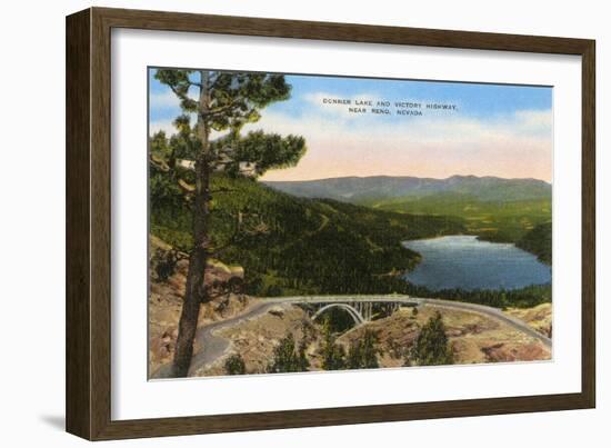 Donner Lake, Reno, Nevada-null-Framed Art Print