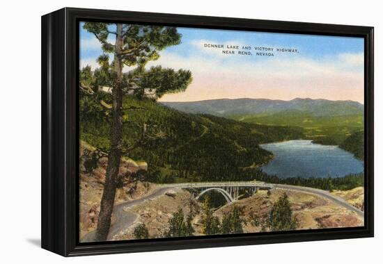 Donner Lake, Reno, Nevada-null-Framed Stretched Canvas