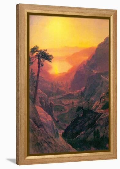 Donner Lake-Albert Bierstadt-Framed Stretched Canvas