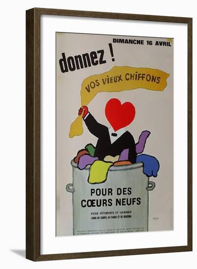 Donnez vos vieux chiffons-Raymond Savignac-Framed Premium Edition