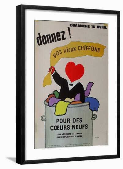 Donnez vos vieux chiffons-Raymond Savignac-Framed Premium Edition