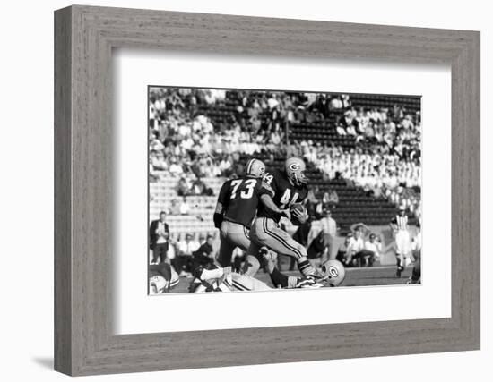 Donny Anderson #44 of Greenbay Packers,Super Bowl I, Los Angeles, California January 15, 1967-Art Rickerby-Framed Photographic Print