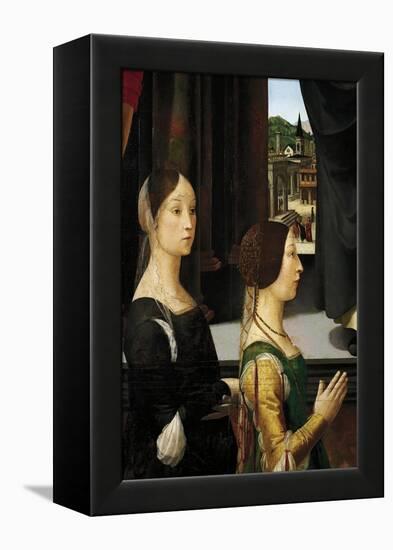 Donors Violante Bentivoglio and Elisabetta Aldobrandini-Domenico Ghirlandaio-Framed Premier Image Canvas