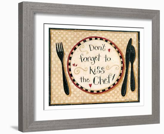 Dont Forget To Kiss The Chef-Dan Dipaolo-Framed Art Print