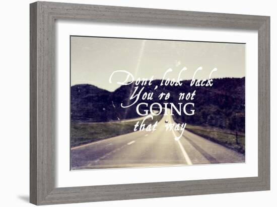 Dont Look Back-null-Framed Giclee Print