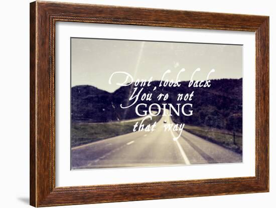 Dont Look Back-null-Framed Giclee Print