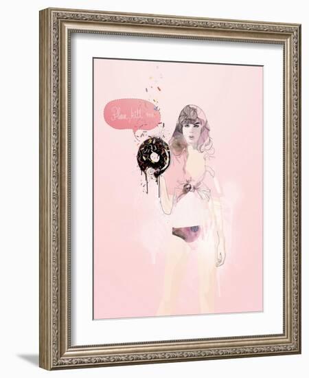 Donut Death Wish-Mydeadpony-Framed Art Print