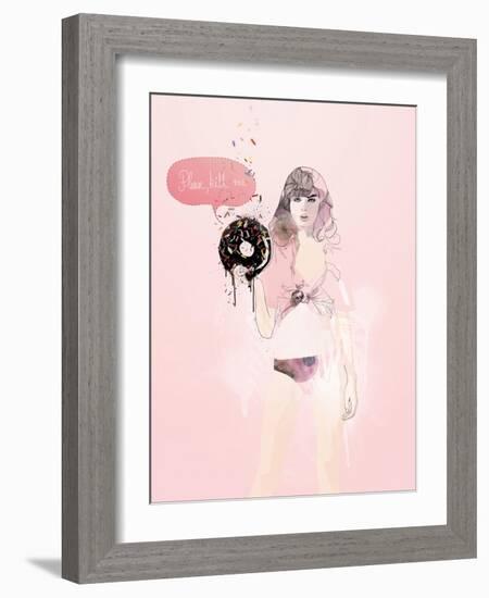 Donut Death Wish-Mydeadpony-Framed Art Print