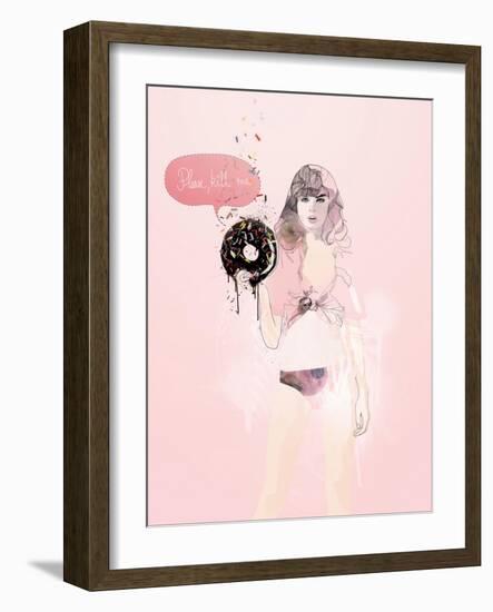 Donut Death Wish-Mydeadpony-Framed Art Print