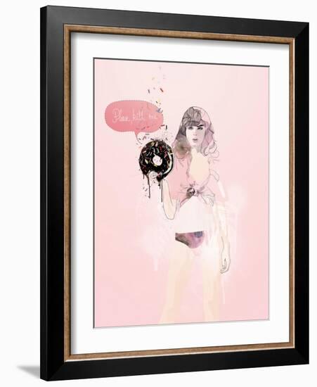 Donut Death Wish-Mydeadpony-Framed Art Print