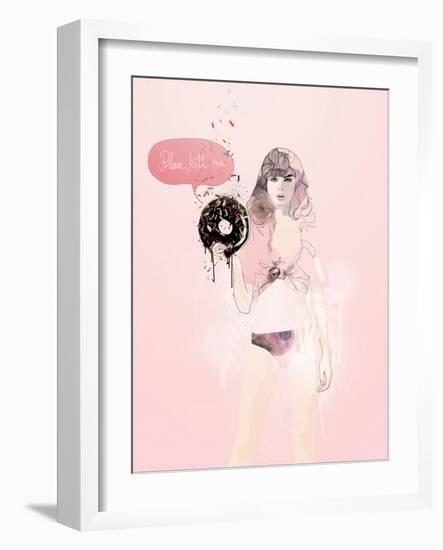 Donut Death Wish-Mydeadpony-Framed Art Print