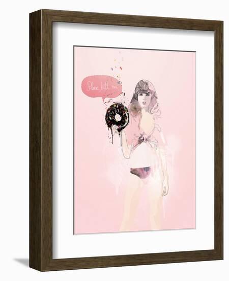 Donut Death Wish-Mydeadpony-Framed Art Print