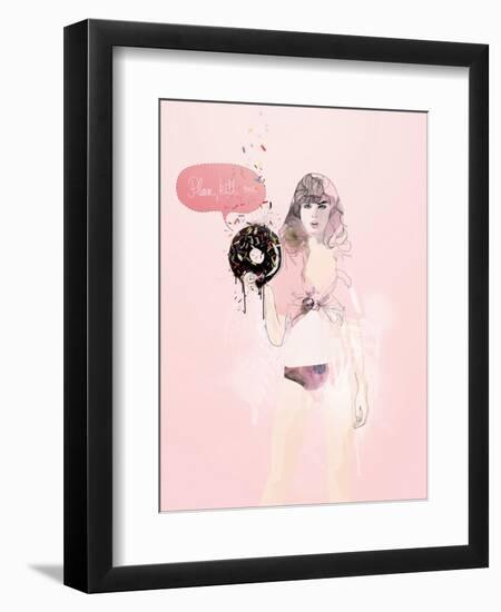 Donut Death Wish-Mydeadpony-Framed Art Print