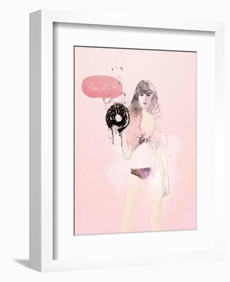 Donut Death Wish-Mydeadpony-Framed Art Print