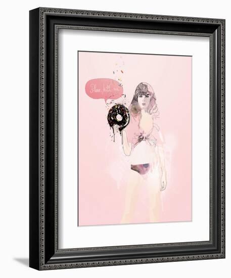 Donut Death Wish-Mydeadpony-Framed Art Print