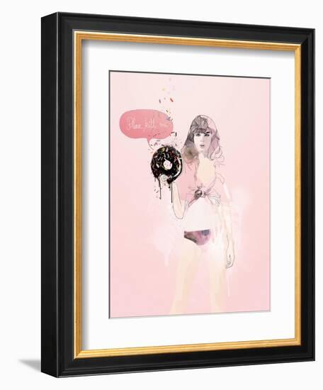 Donut Death Wish-Mydeadpony-Framed Art Print